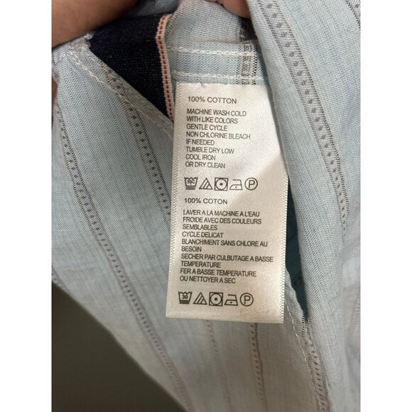 Tommy Bahama Men's Large Striped Island Button-Up Collared SS Shirt Marlin - Picture 10 of 13